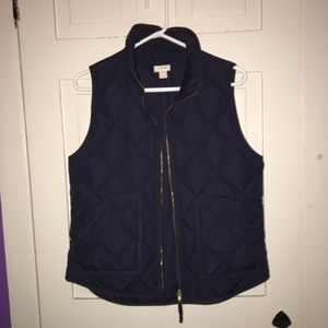 Navy J. Crew Puffer Vest